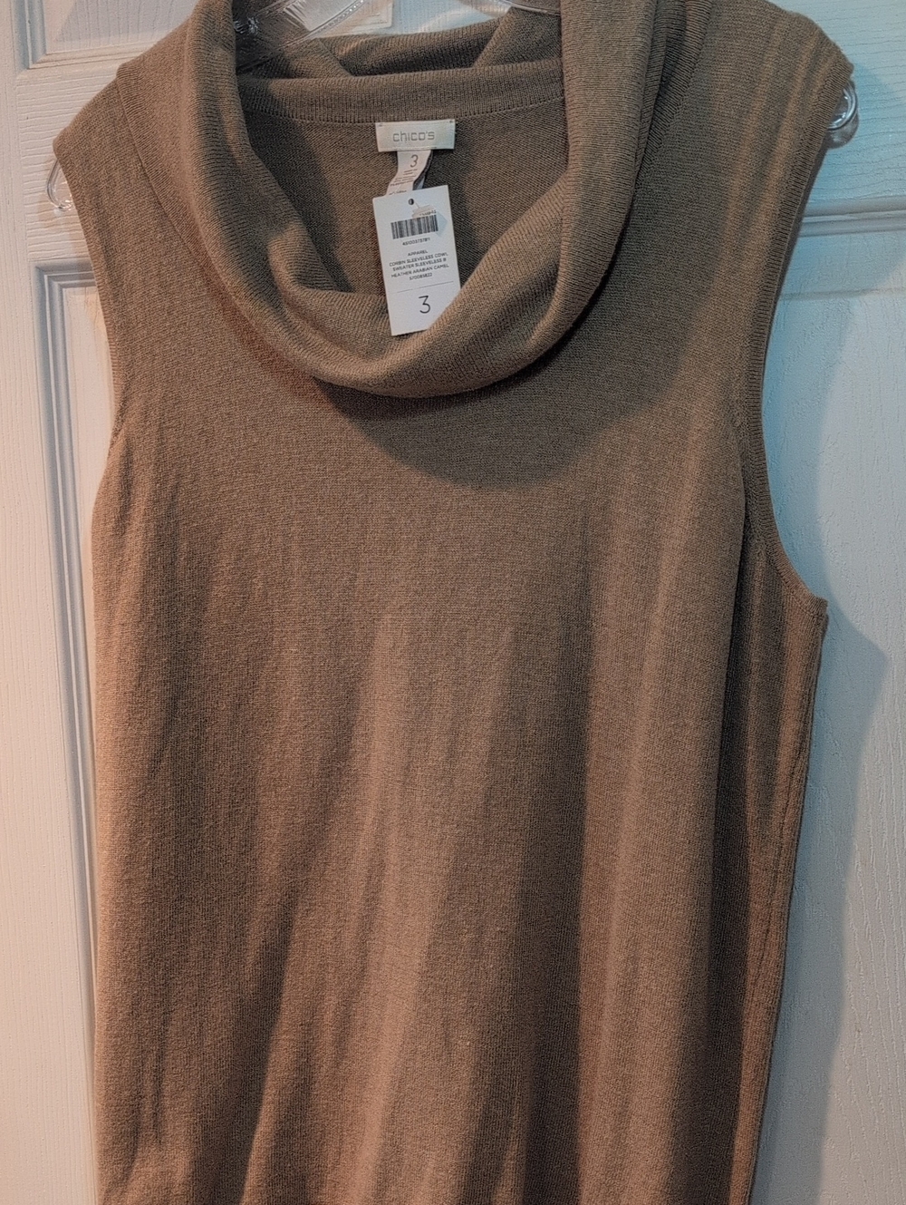 Chico's Sleeveless Cowl Neck Tank - Taupe
